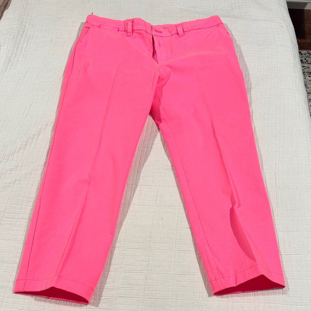 Gap Florescent Pink broken in straight chinos